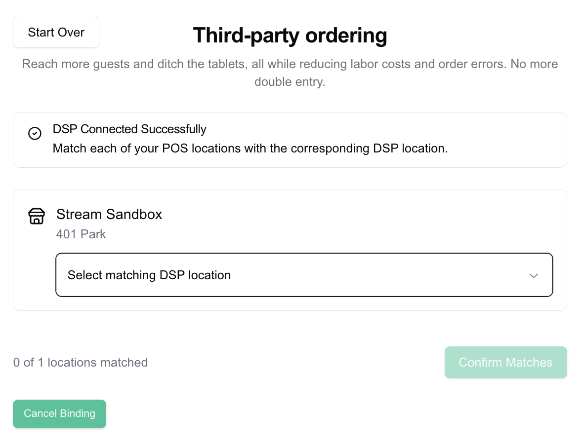 Mock UI for DSP Bind